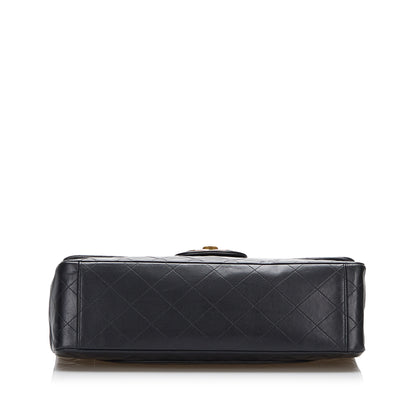 Maxi XL Classic Lambskin Single Flap Black -  Re-Luxury