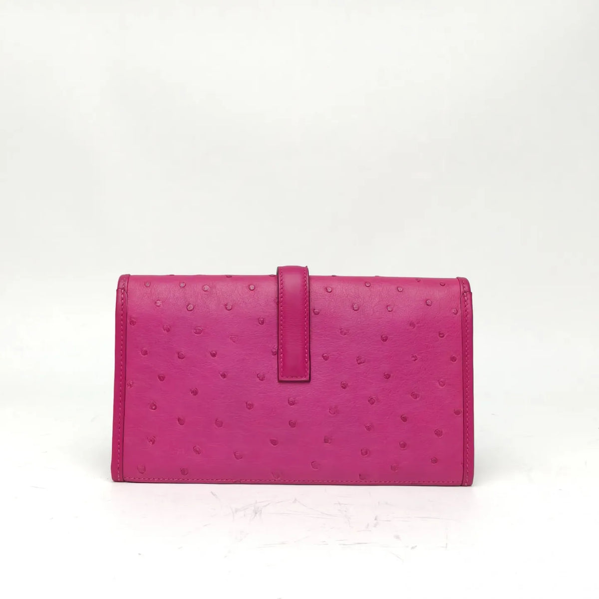 Hermès Jige Elan 21 Ostrich Leather Clutch