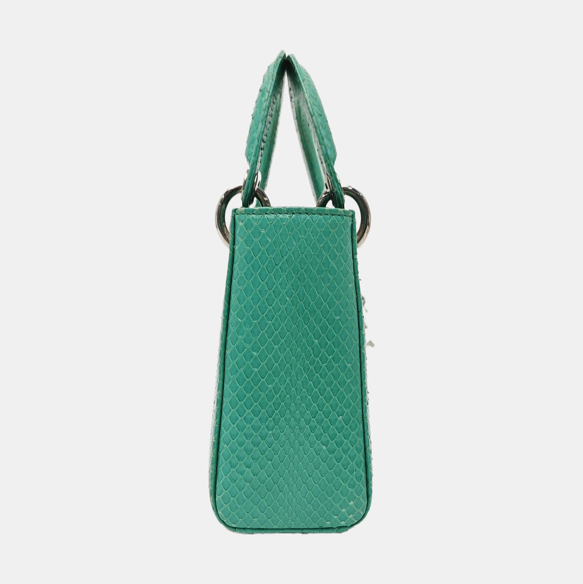 DIOR Lady Dior Green Snakeskin Inlay Shoulder Bag Mini