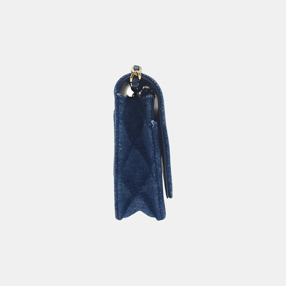 Chanel WOC Blue Denim Quilted Shoulder Bag