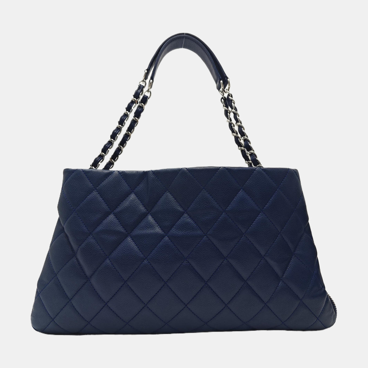 Chanel Blue cowhide diamond quilted shoulder bag