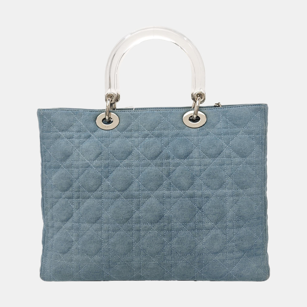 DIOR Diorissimo blue canvas Cannage shoulder bag