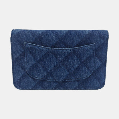 Chanel WOC Blue Denim Quilted Shoulder Bag