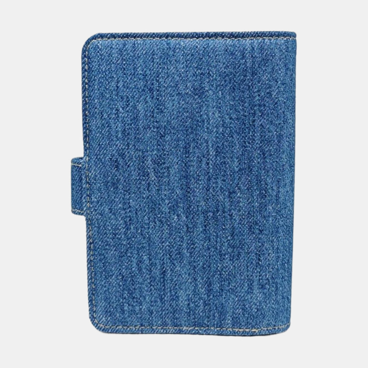Chanel Blue denim quilted wallet