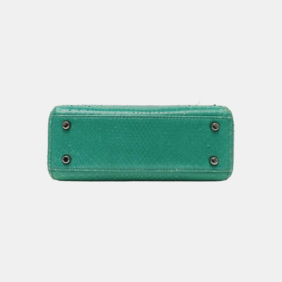 DIOR Lady Dior Green Snakeskin Inlay Shoulder Bag Mini