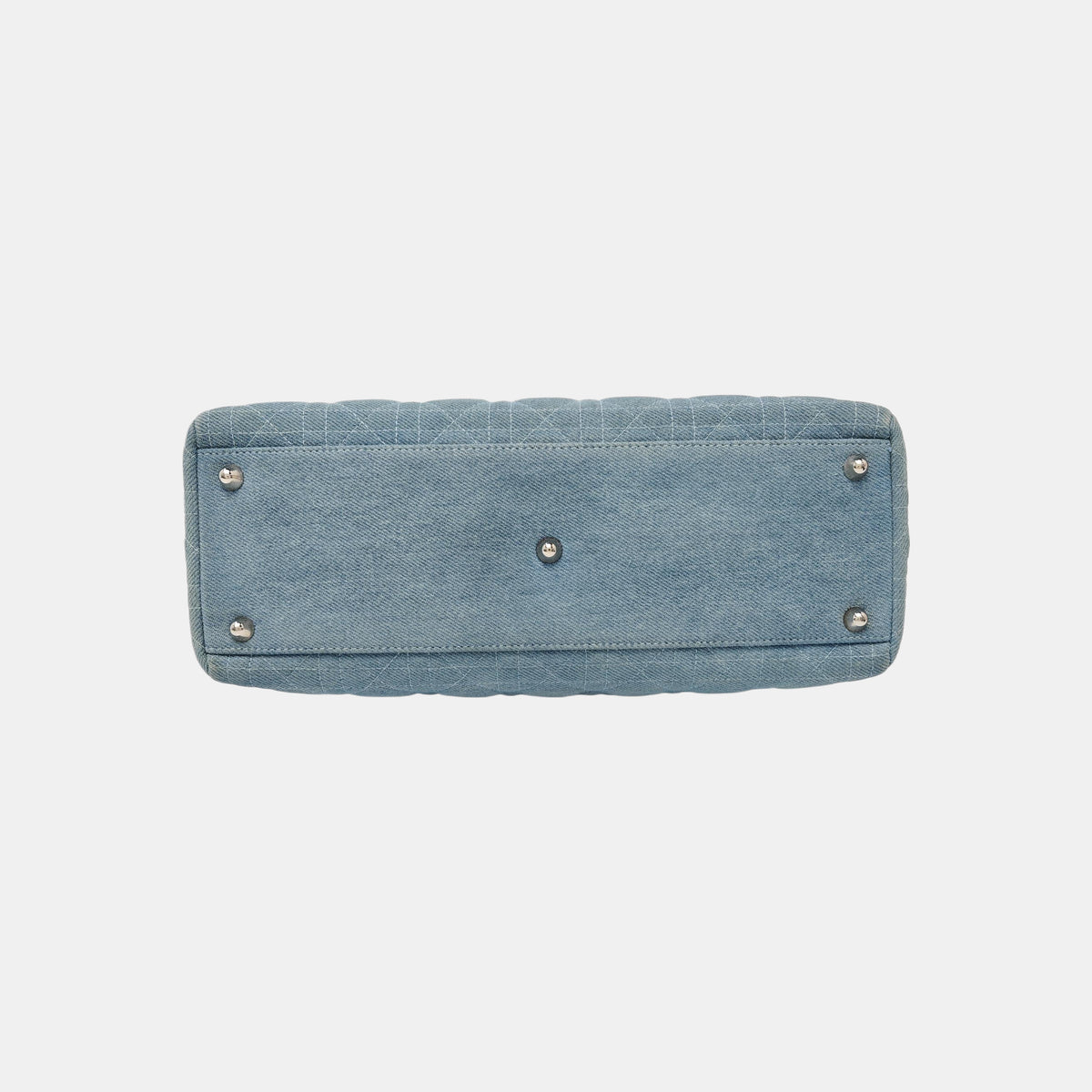 DIOR Diorissimo blue canvas Cannage shoulder bag