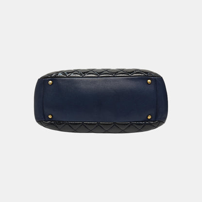 Chanel Dark blue patent leather quilted handbag