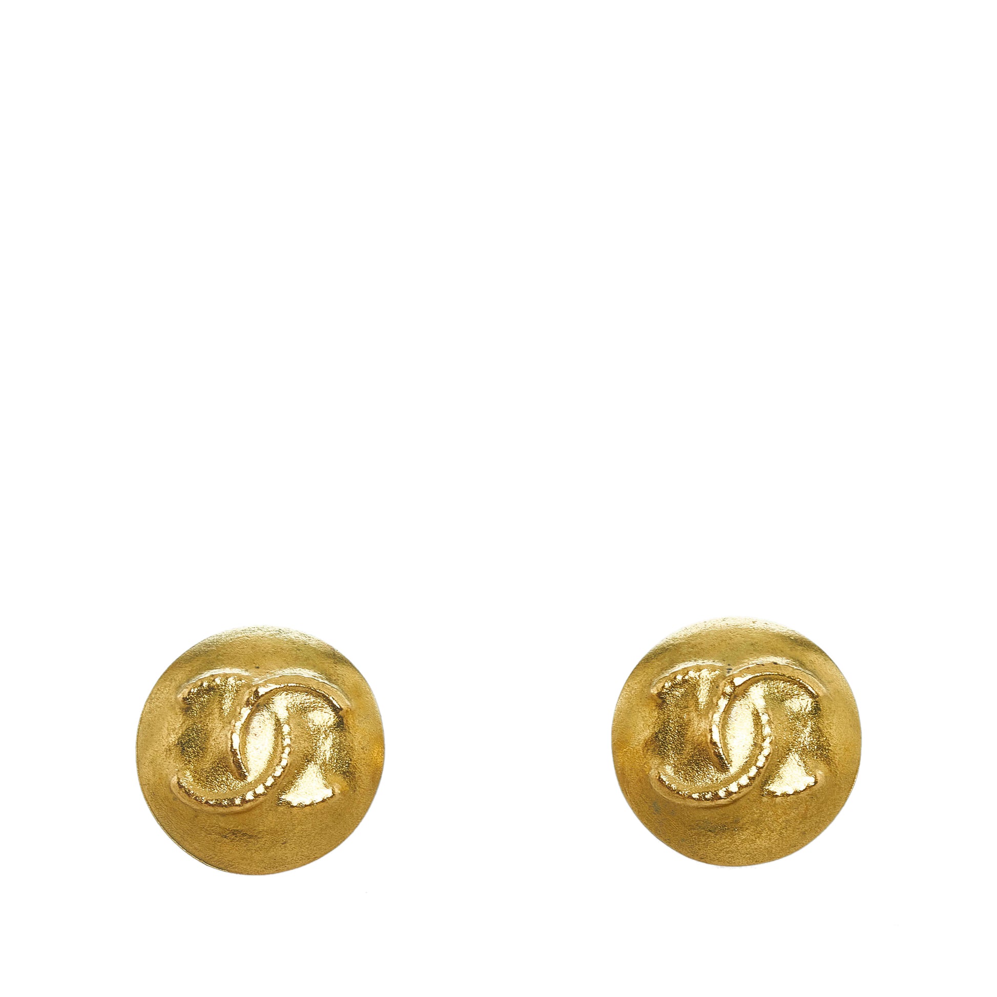 CC Clip-on Earrings Gold -  Re-Luxury