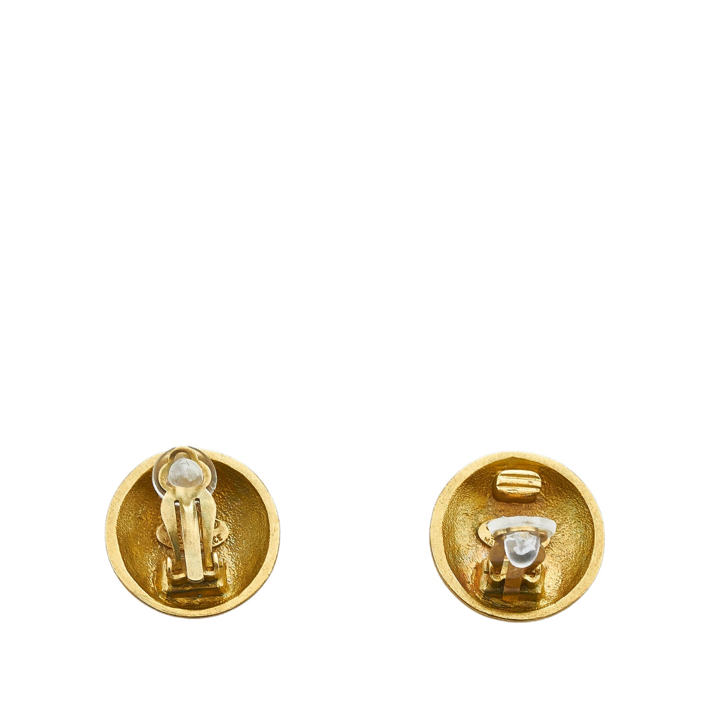 CC Clip-on Earrings Gold -  Re-Luxury