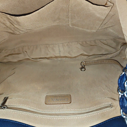 Chanel Blue cowhide diamond quilted shoulder bag
