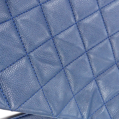 Chanel Blue cowhide diamond quilted shoulder bag