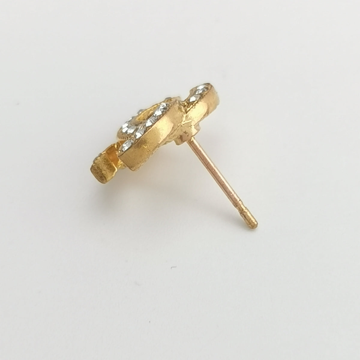 Chanel Gold-tone crystal CC logo earrings