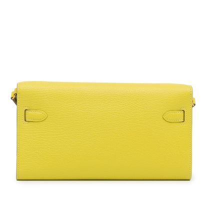 Chevre Kelly To Go Wallet Yellow -  Re-Luxury