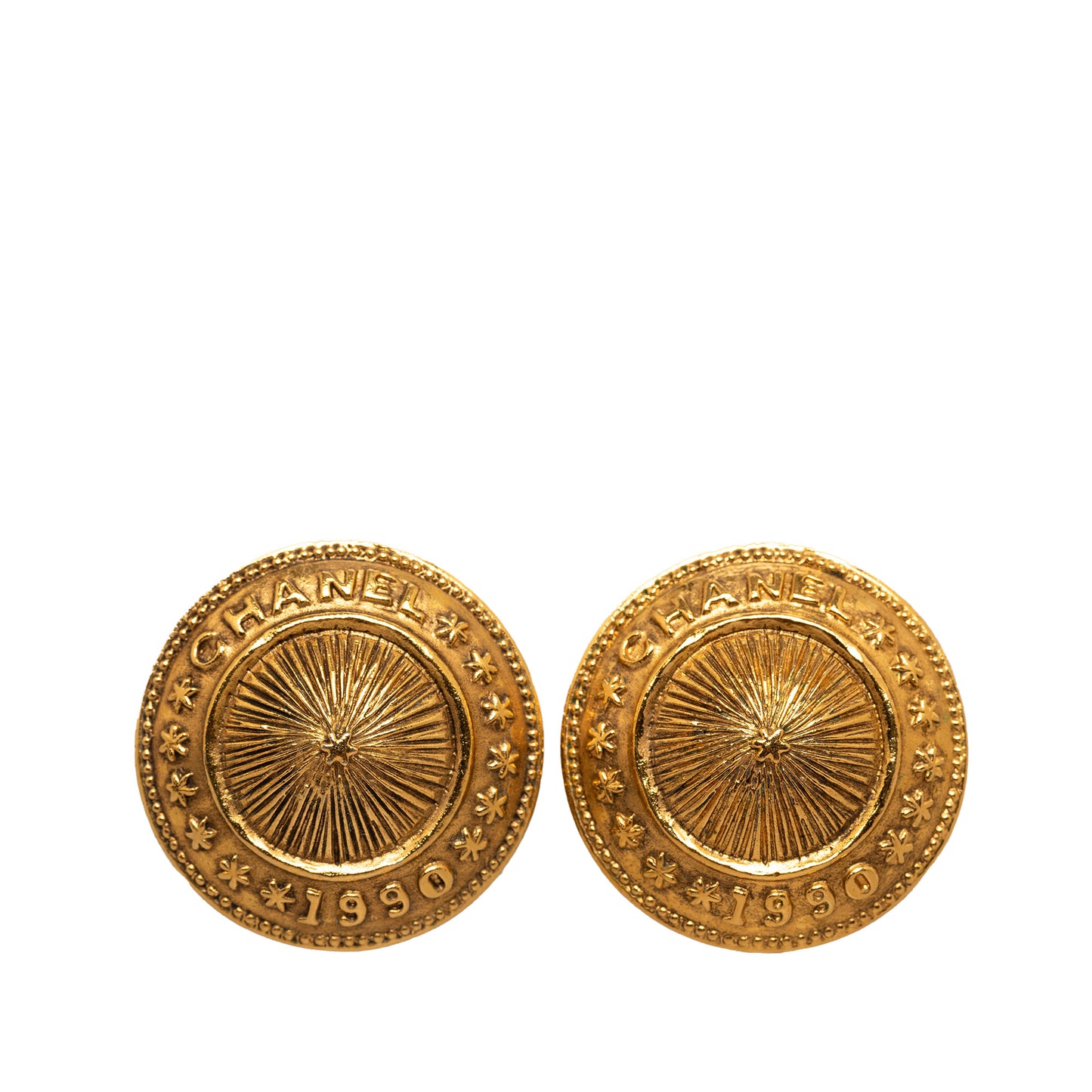 CC Clip On Earrings Gold -  Re-Luxury