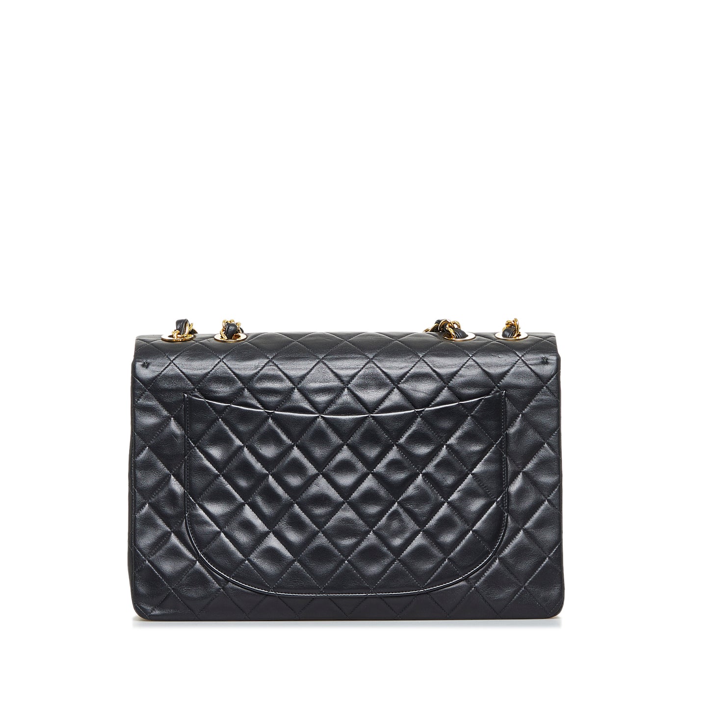 Maxi XL Classic Lambskin Single Flap Black -  Re-Luxury