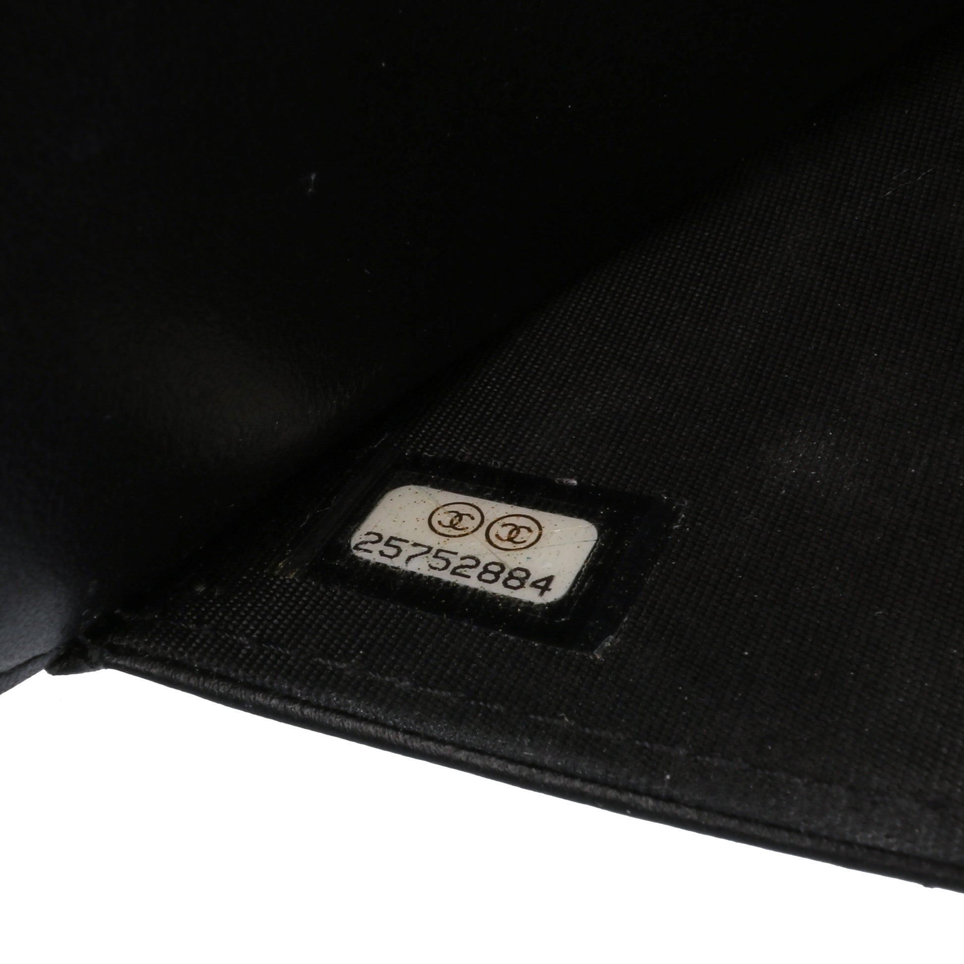 Quilted Caviar Boy Wallet on Chain Black -  Re-Luxury