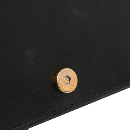 Quilted Caviar Boy Wallet on Chain Black -  Re-Luxury