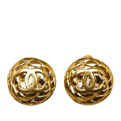 CC Clip On Earrings Gold -  Re-Luxury