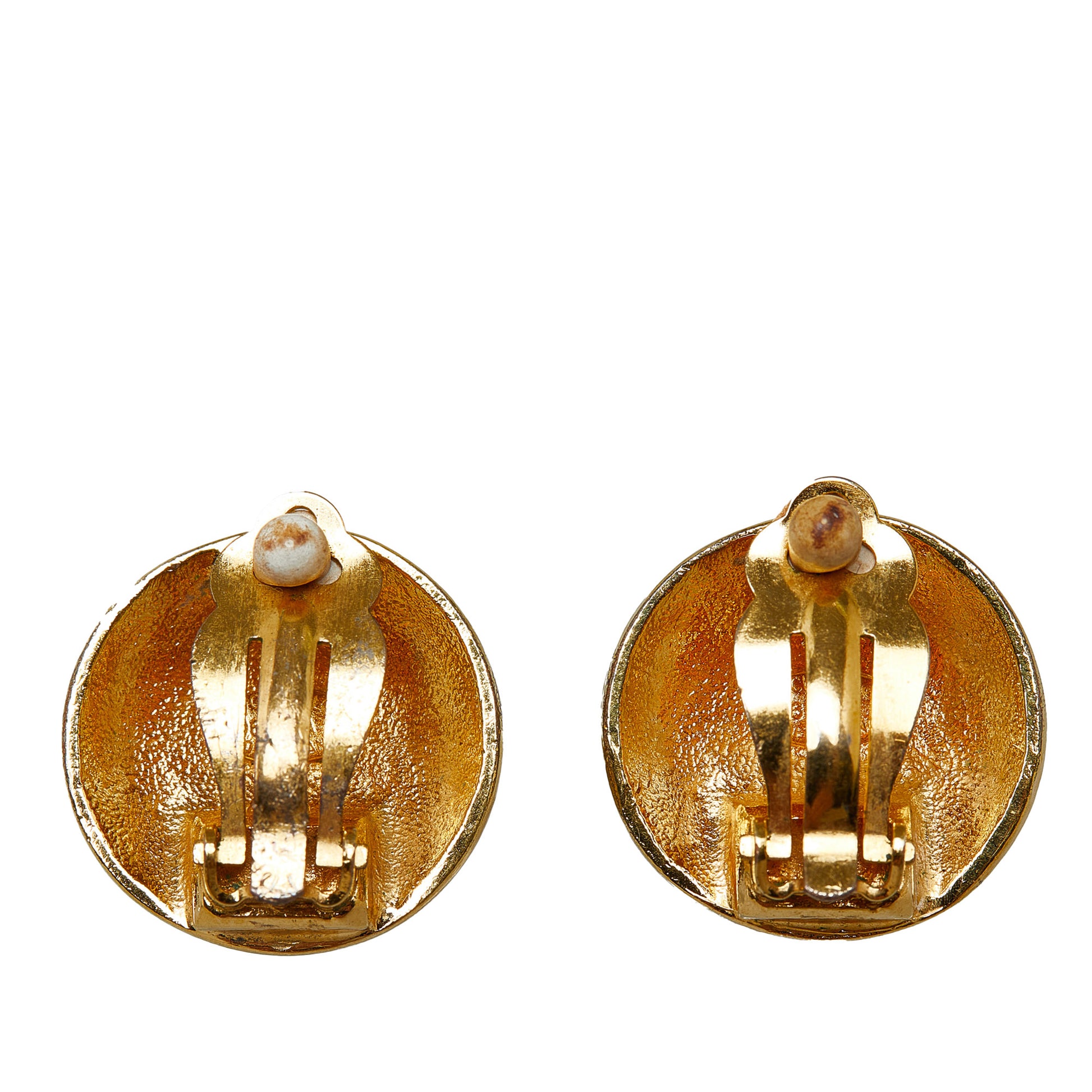 CC Clip On Earrings Gold -  Re-Luxury