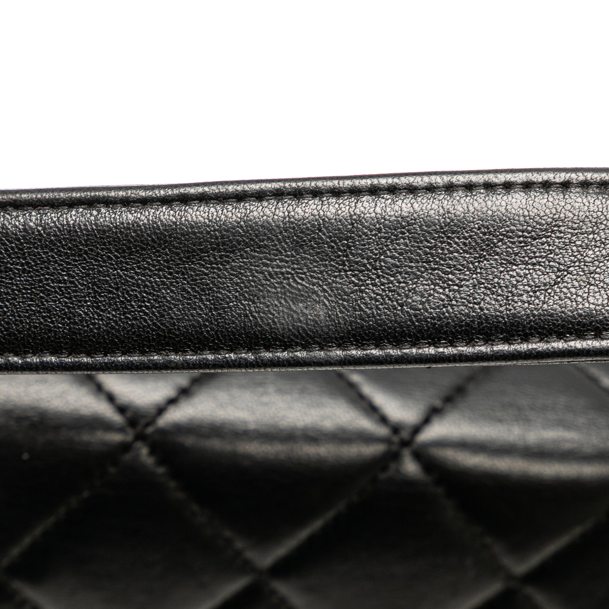 CC Quilted Lambskin Leather Handbag Black -  Re-Luxury