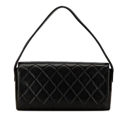 CC Quilted Lambskin Leather Handbag Black -  Re-Luxury