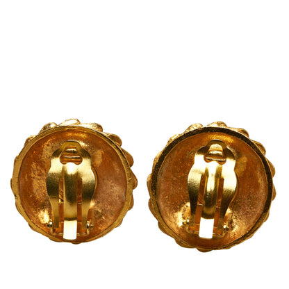 Mademoiselle Clip on Earrings Gold -  Re-Luxury