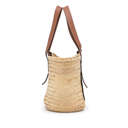Raffia Basket Tote Bag Brown -  Re-Luxury