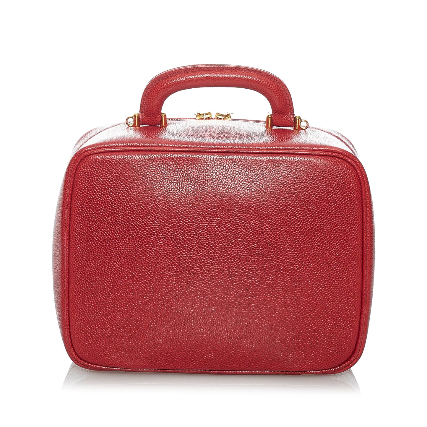 Caviar CC Lunch Box Vanity Case Red -  Re-Luxury