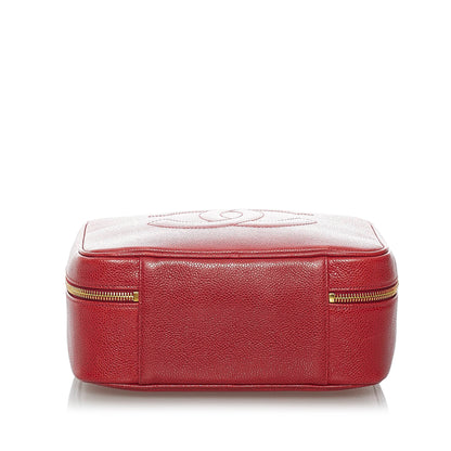 Caviar CC Lunch Box Vanity Case Red -  Re-Luxury