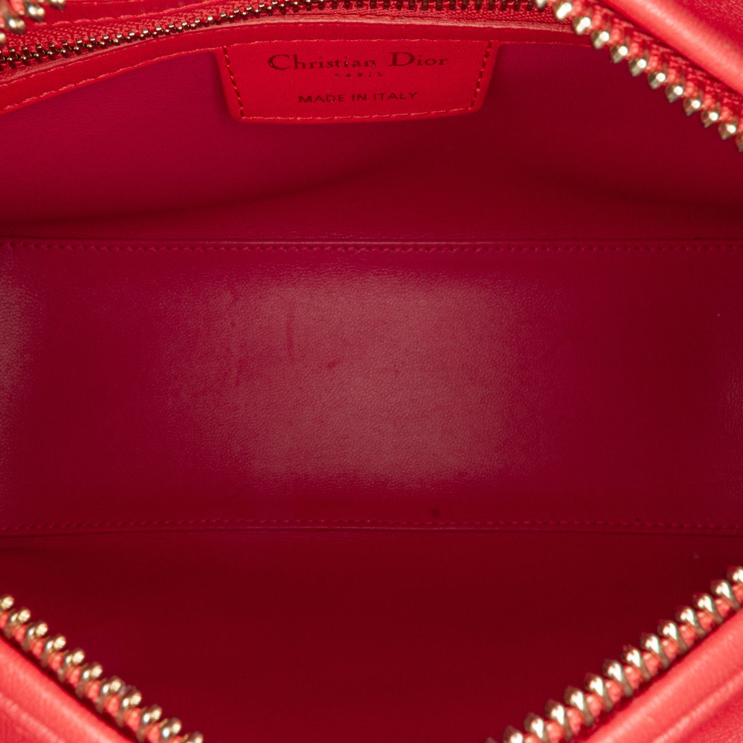 Medium Bicolor Lambskin Cannage Lady Dior Red -  Re-Luxury