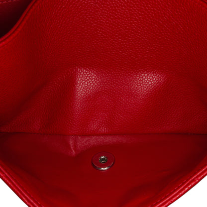 Medium Classic Caviar Double Flap Red -  Re-Luxury