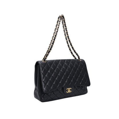 Chanel Classic Flap Bag Maxi Caviar Leather