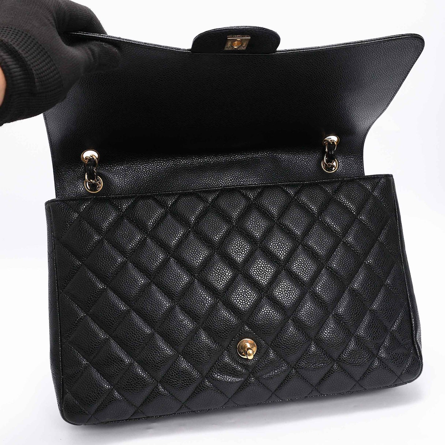 Chanel Classic Flap Bag Maxi Caviar Leather