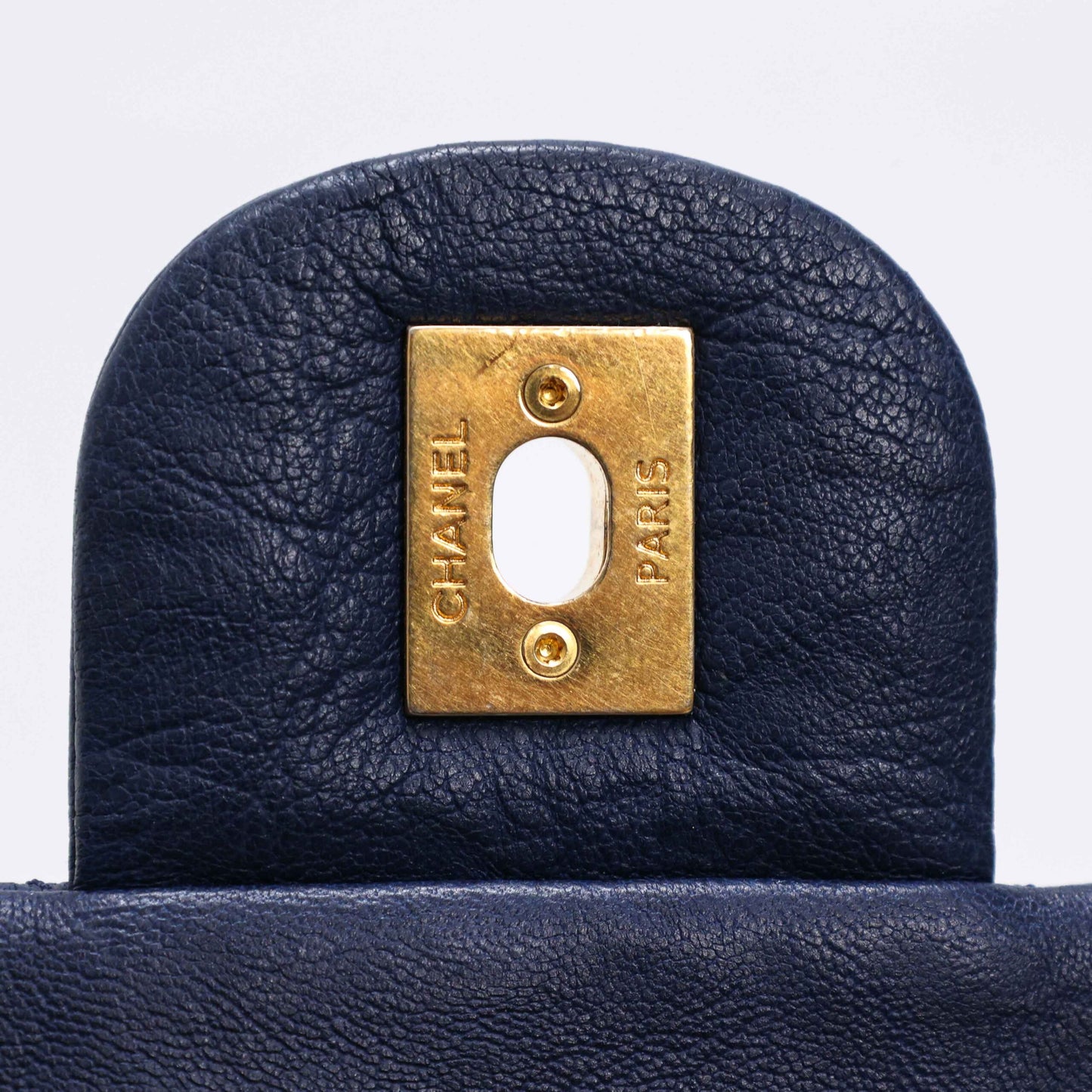 Chanel Navy Chevron Quilted Coco Flap