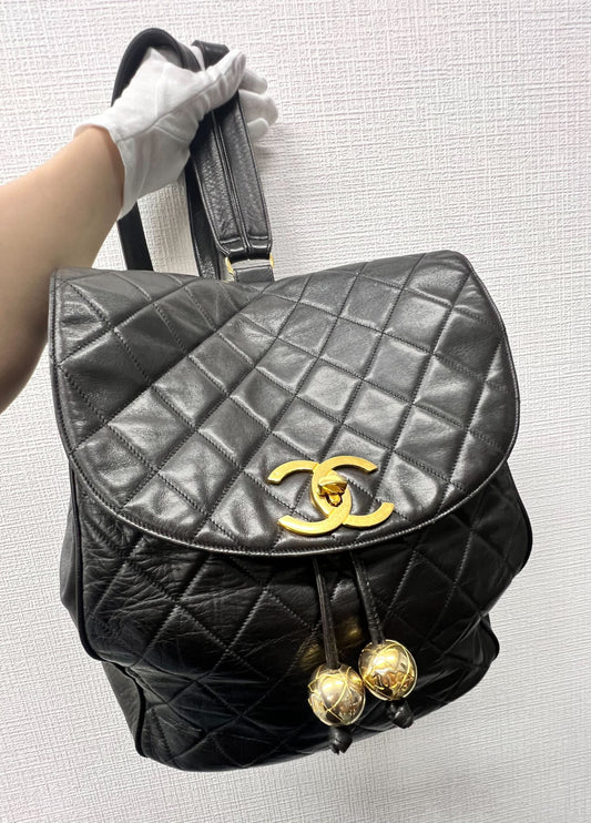 Chanel Vintage Backpack Lambskin Leather