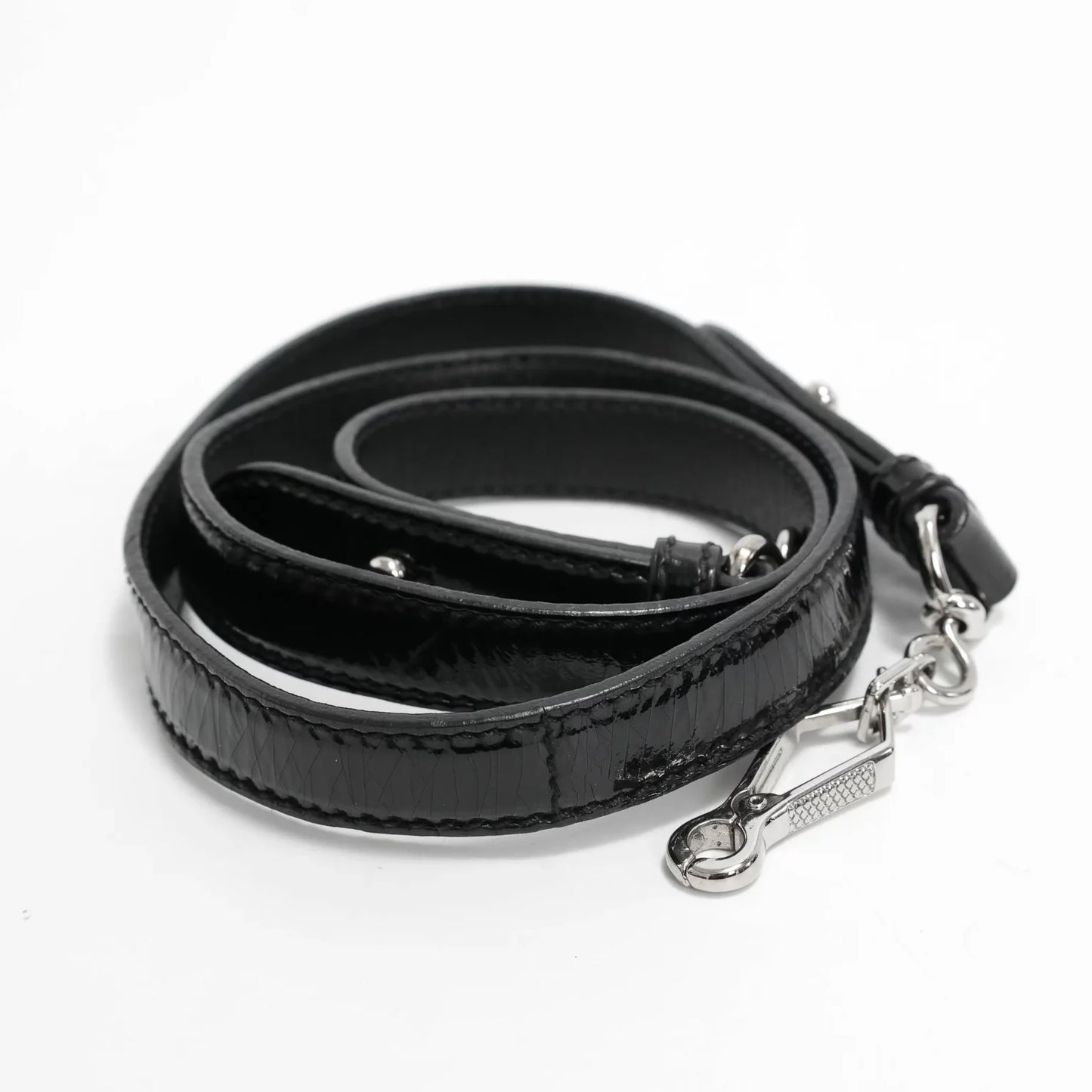 MIU MIU Pleated Patent Leather Tote Bag