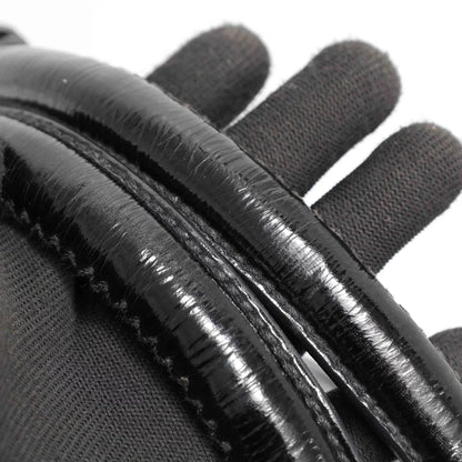 MIU MIU Pleated Patent Leather Tote Bag