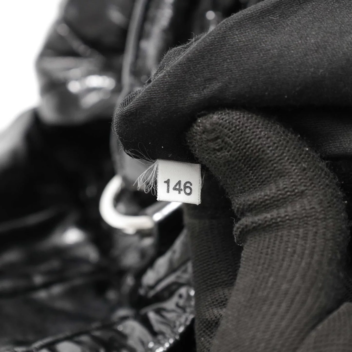 MIU MIU Pleated Patent Leather Tote Bag