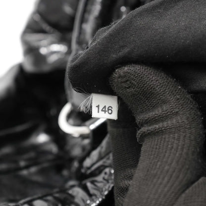 MIU MIU Pleated Patent Leather Tote Bag