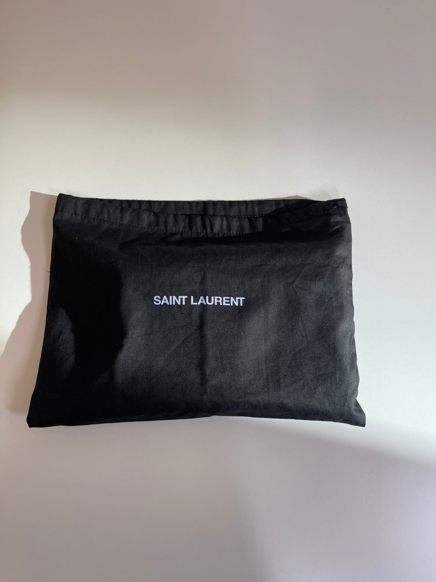 Saint Laurent Suede and Calfskin Monogram Cassandra Bag