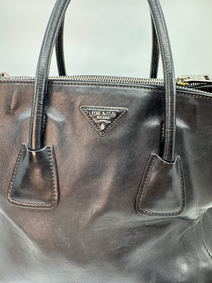 Prada Black Twin Pocket Tote Bag