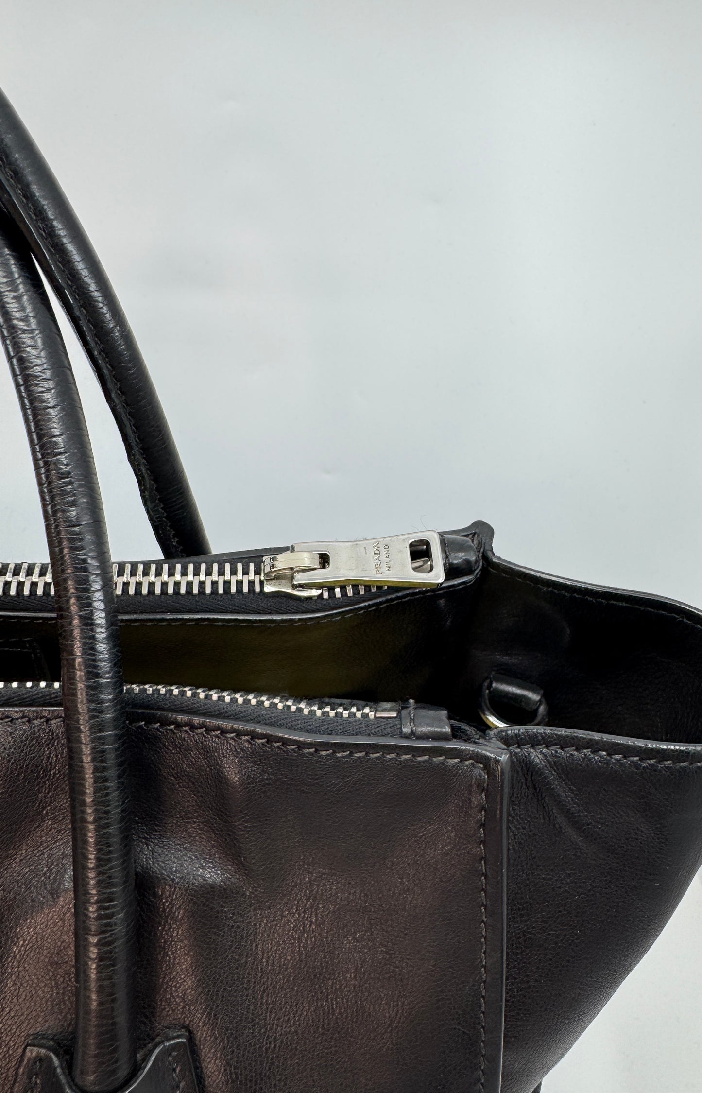 Prada Black Twin Pocket Tote Bag