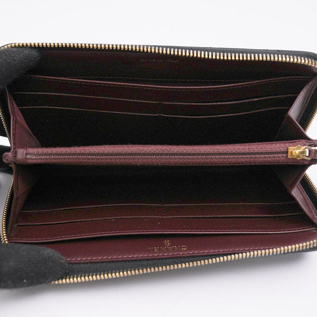 Chanel Classic Long Zipper Wallet - Caviar Leather