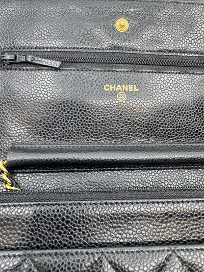 Chanel Wallet On Chain - Caviar Leather