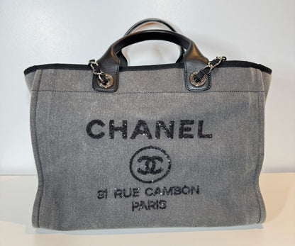 Chanel Small Canvas Deauville Tote