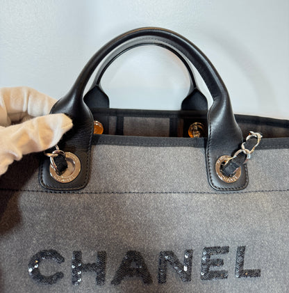 Chanel Small Canvas Deauville Tote