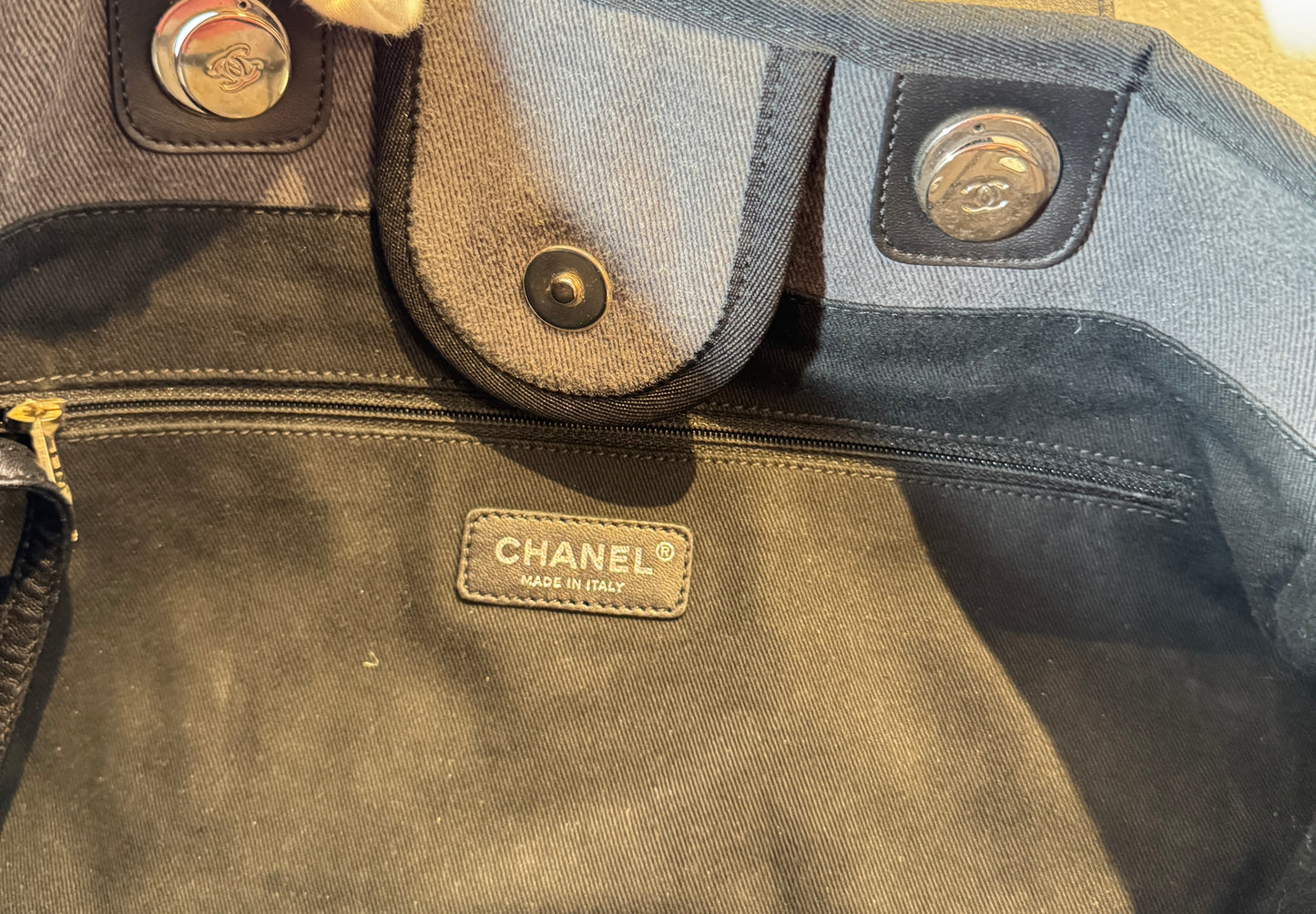 Chanel Small Canvas Deauville Tote