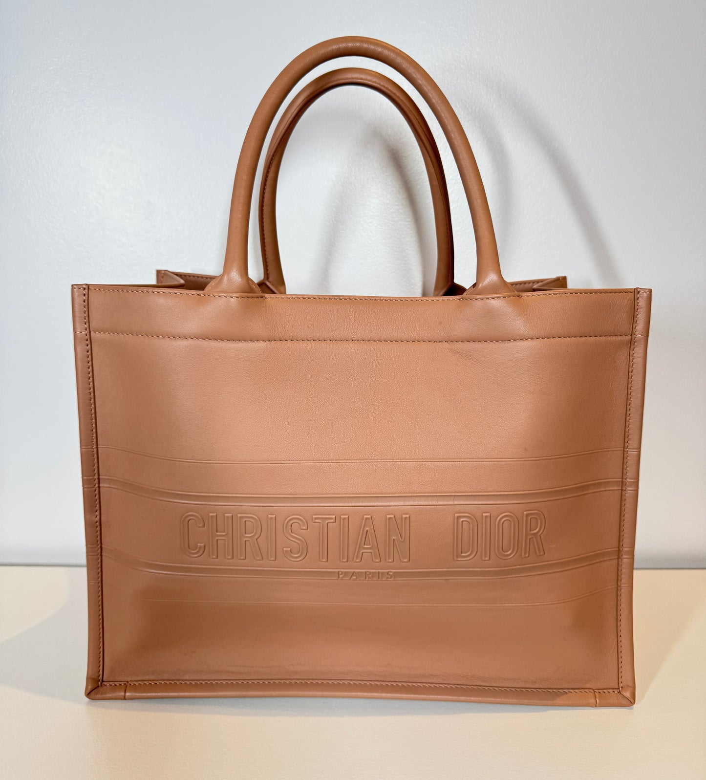 Christian Dior Medium Embossed Tote Bag Rose