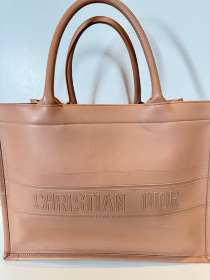 Christian Dior Medium Embossed Tote Bag Rose