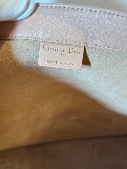 Christian Dior Medium Embossed Tote Bag Rose